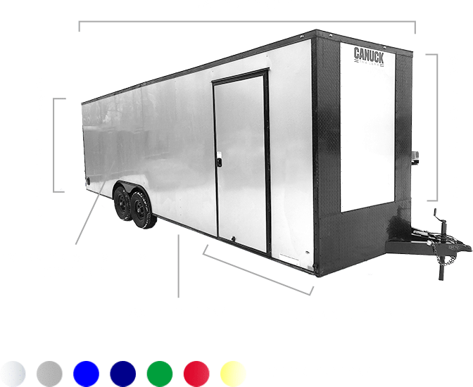 Custom enclosed cargo trailer builder icon for Canuck Trailers in Crysler, ON